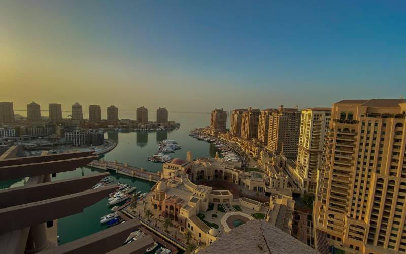 View of city buildings during daytime in qatar