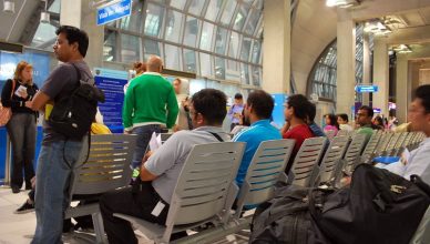 Passenger's waiting at airport for transit visa